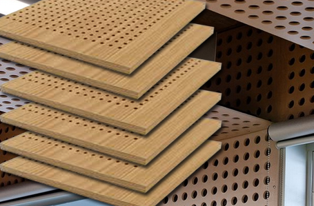perforated wooden tiles